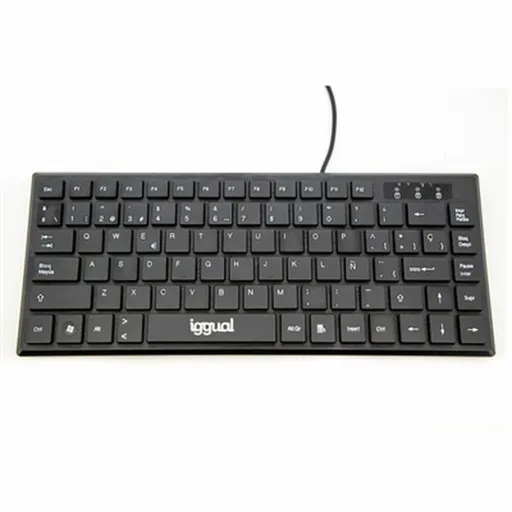 Teclado Iggual Teclado USB Compacto TKL Slim TKL-USB Negro Preto