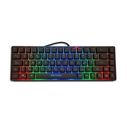 Teclado CoolBox DG-TEC65-RGB Preto Qwerty Espanhol