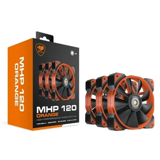 Ventilador de Caixa Cougar 3MMHP12R3.0001 Ø 12 cm Laranja 3 Unidades (3 Unidades)