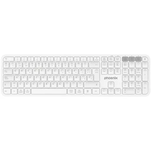 Teclado Bluetooth Phoenix K300 Branco Qwerty Espanhol