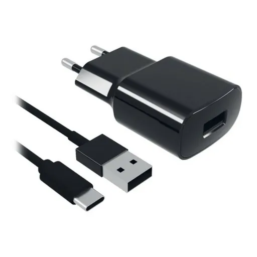 Carregador de Parede + Cabo USB C Contact 8427542980744 2A Preto