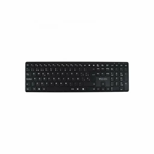 Teclado Bluetooth V7 KW550ESBT Qwerty Espanhol Espanhol Preto