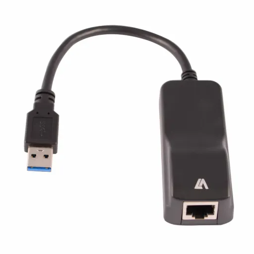 Adaptador Ethernet para USB V7 CBLUSB3RJ-1E         Preto