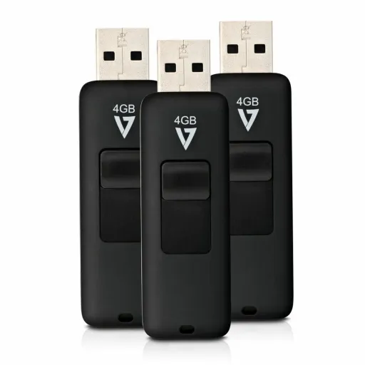 Cartão de Memória Micro SD com Adaptador V7 VF24GAR-3PK-3E Preto 4 GB