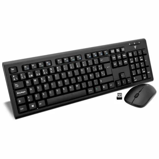 Teclado e Rato V7 CKW200ES Espanhol QWERTY