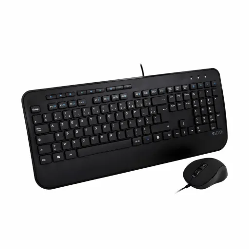 Teclado e Rato V7 CKU300FR Preto Francês AZERTY