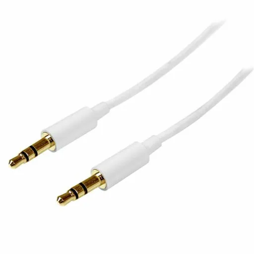 Cabo Áudio Jack (3,5 mm) Startech MU1MMMSWH            Branco 1 m