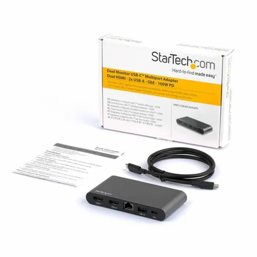 Hub USB Startech DK30C2HAGPD Preto Cinzento USB-C