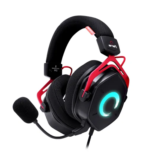 Auriculares com Microfone FR-TEC FT2018 Preto Vermelho