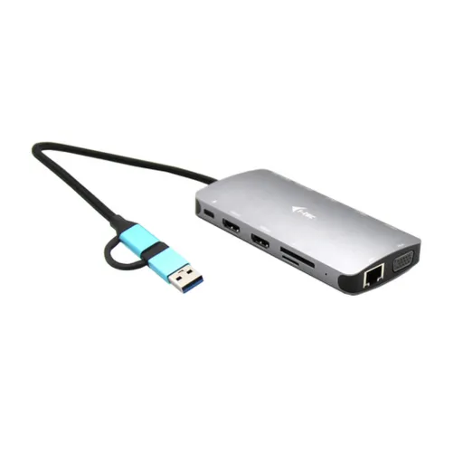 Hub USB i-Tec CANANOTDOCKPD Prateado