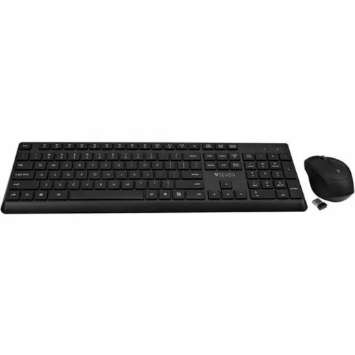 Teclado e Rato V7 CKW350US Preto Qwerty US