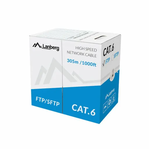 Cabo Ethernet LAN Lanberg LCF6-11CU-0305-S Cinzento 305 m