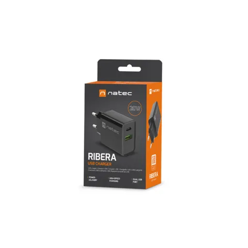 Carregador de Parede Natec RIBERA NUC-2062 Preto 20 W