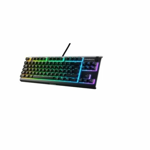 Teclado SteelSeries Apex 3 Gaming Preto Com Cabo Francês AZERTY AZERTY