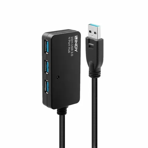 Hub USB LINDY 43159 Preto