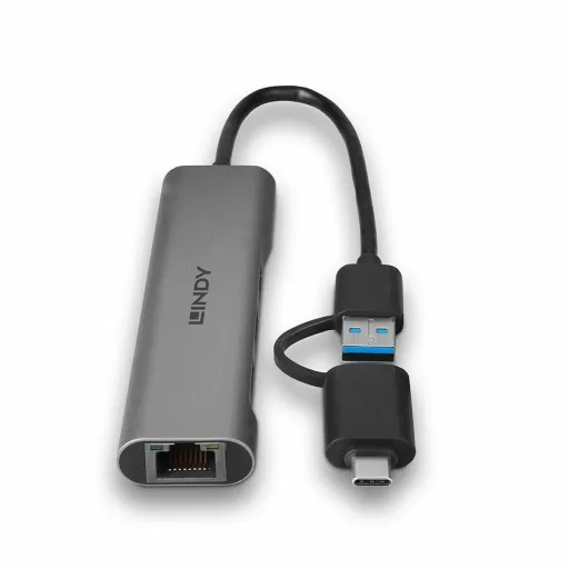 Hub USB LINDY 43379 Preto