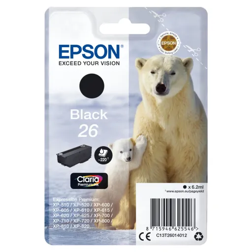 Tinteiro de Tinta Original Epson C13T26014022 Preto