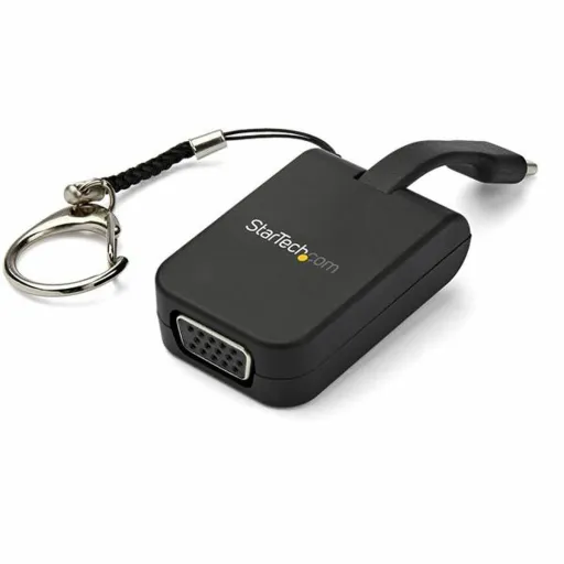 Adaptador USB C para VGA Startech CDP2VGAFC            Preto