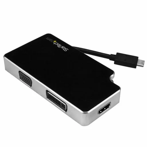 Adaptador USB C para VGA/HDMI/DVI Startech CDPVGDVHDB           Prata