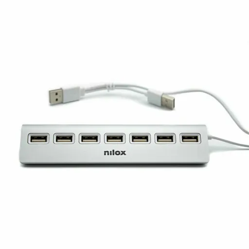 Hub USB Nilox NXHU7ALU2 Cinzento