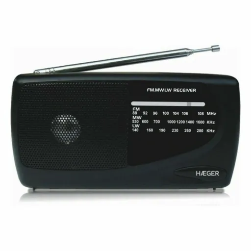 Rádio AM/FM Haeger PR-TRI.002A Preto