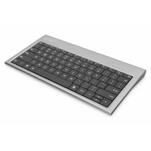 Teclado Digitus DA-70885 Qwerty Espanhol QWERTZ Preto/Prateado