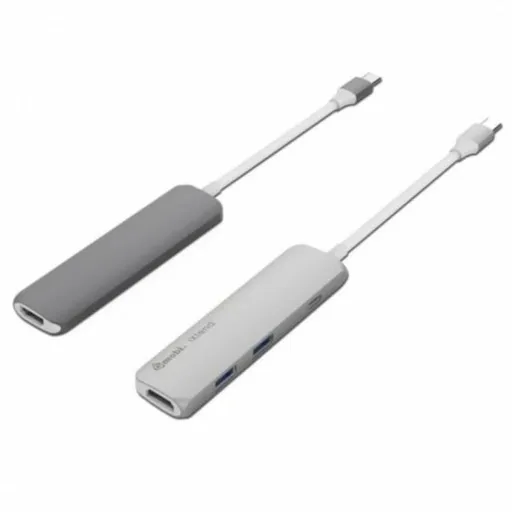 Hub USB Silver HT 17123 Branco/Cinzento Cinzento Escuro