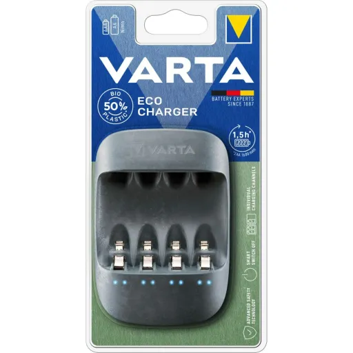 Carregador de Pilhas Varta Eco Charger 4 Pilhas AA/AAA