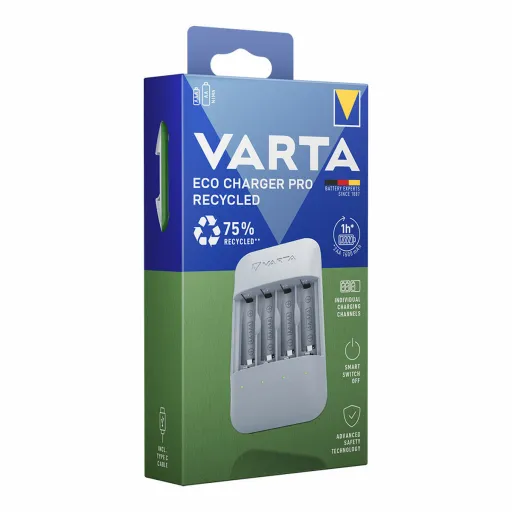 Carregador de Pilhas Varta Eco Charger Pro Recycled 4 Pilhas