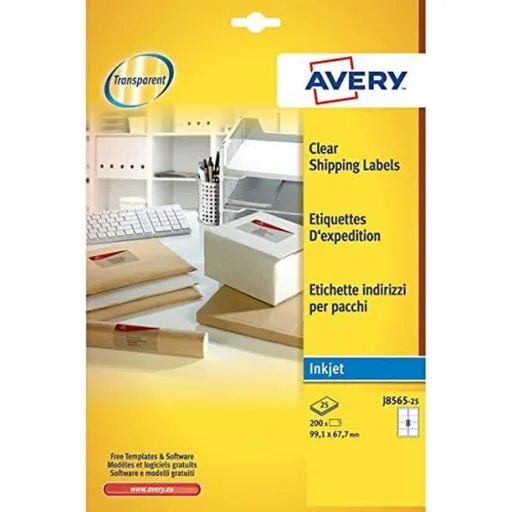 Etiquetas Adesivas Avery 99,1 x 67,7 mm Transparente