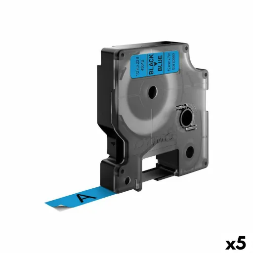 Cinta Laminada para Máquinas Rotuladoras Dymo D1 45016 12 mm LabelManager™ Azul Preto (5 Unidades)