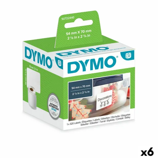 Etiquetas para Impressora Dymo S0722440 54 x 70 mm LabelWriter™ Branco (6 Unidades)