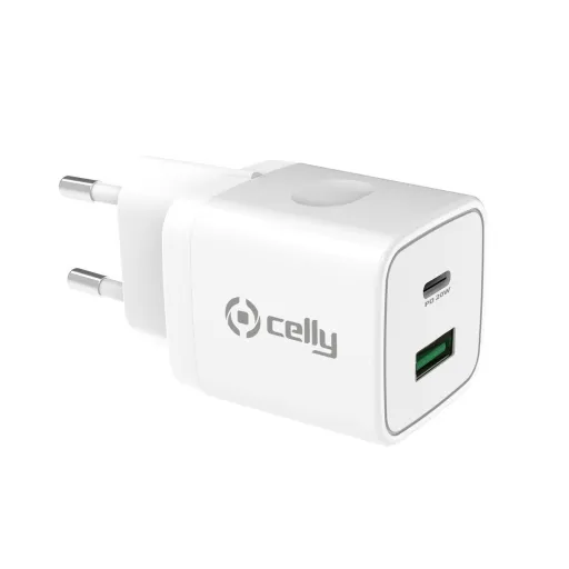 Carregador de Parede 2 em 1 Celly Branco 20 W