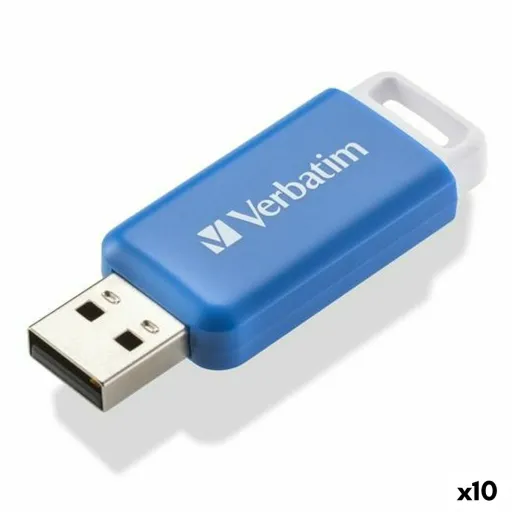 Memória USB Verbatim V DataBar Azul Preto 64 GB