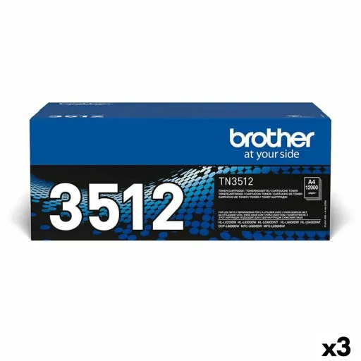 Tóner Original Brother TN3512 Preto (3 Unidades)