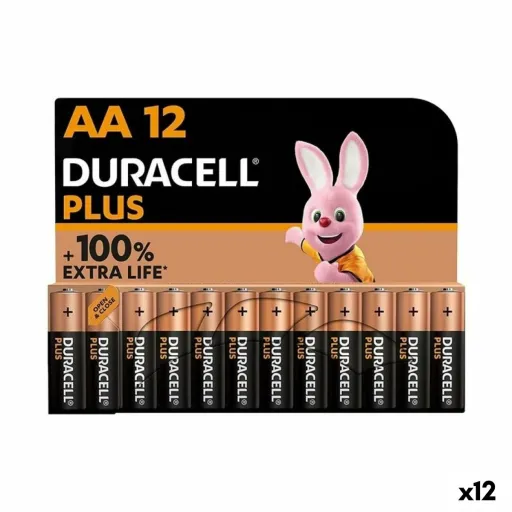 Pilhas Alcalinas DURACELL Plus 1,5 V LR06 (12 Unidades)