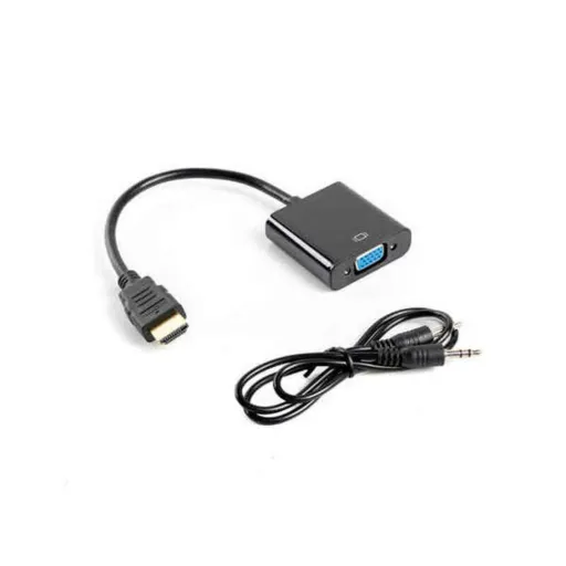 Adaptador HDMI para VGA Lanberg AD-0017-BK Preto 20 cm