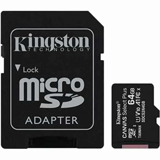 Cartão de Memória Micro SD com Adaptador Kingston Canvas Select Plus 64GB 64 GB