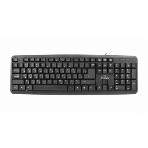 Teclado Titanum TKR101 Preto Monocromática Inglês Russo QWERTY