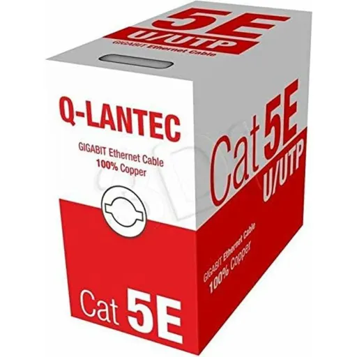 Cabo de Rede Rígido UTP Categoria 5e Q-Lantec KIU5PVC305NC Cinzento 305 m