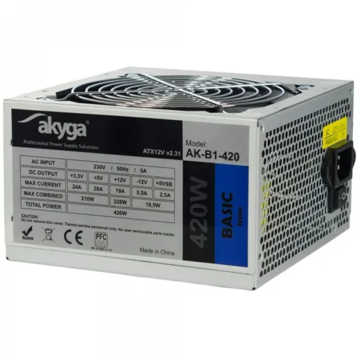 Fonte de Alimentação Akyga AK-B1-420 420 W ATX RoHS CE REACH