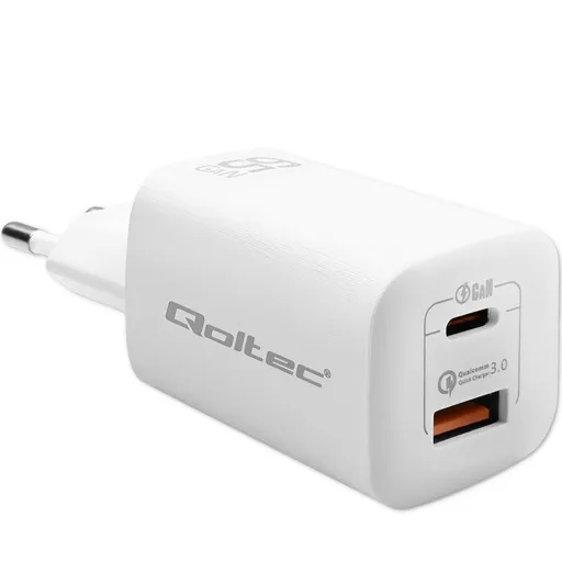 Carregador de Parede Qoltec 50765 Branco 65 W