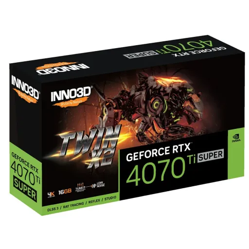 Placa Gráfica INNO3D GEFORCE RTX 4070 Ti SUPER TWIN X2 GeForce RTX 4070 Ti 16 GB GDDR6X