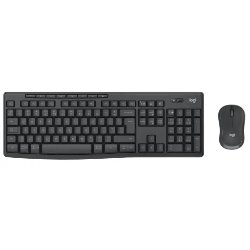 Teclado e Rato Logitech 920-012077 Grafite Monocromática Inglês EEUU QWERTY