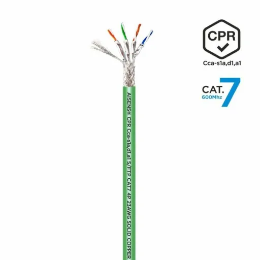 Cabo de Rede Rígido FTP Categoria 7 Aisens AWG23 Verde 305 m