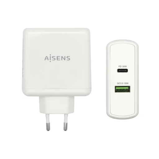 Carregador USB Parede Aisens ASCH-2PD30QC-W Branco 48 W USB-C (1 Unidade)