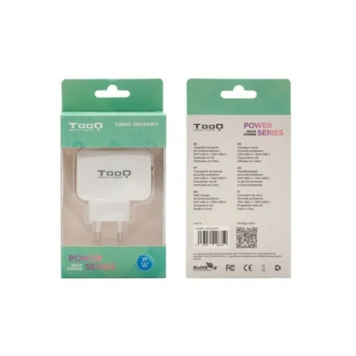 Carregador USB Parede TooQ TQWC-2SC02WT Branco 27 W