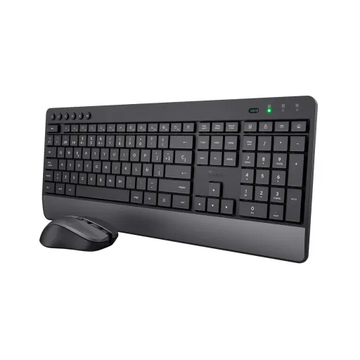 Teclado e Rato Trust Trezo Preto Qwerty Espanhol