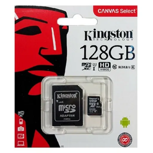 Cartão de Memória Micro SD com Adaptador Kingston SDCS2 100 MB/s ExFAT