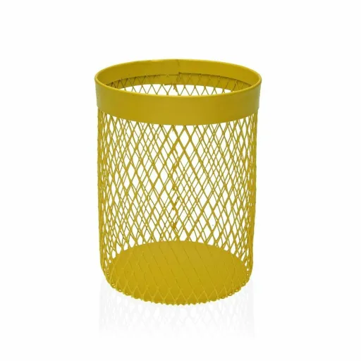 Recipiente para Utensílios de Cozinha Versa Amarelo Aço 11,5 x 15,5 x 11,5 cm